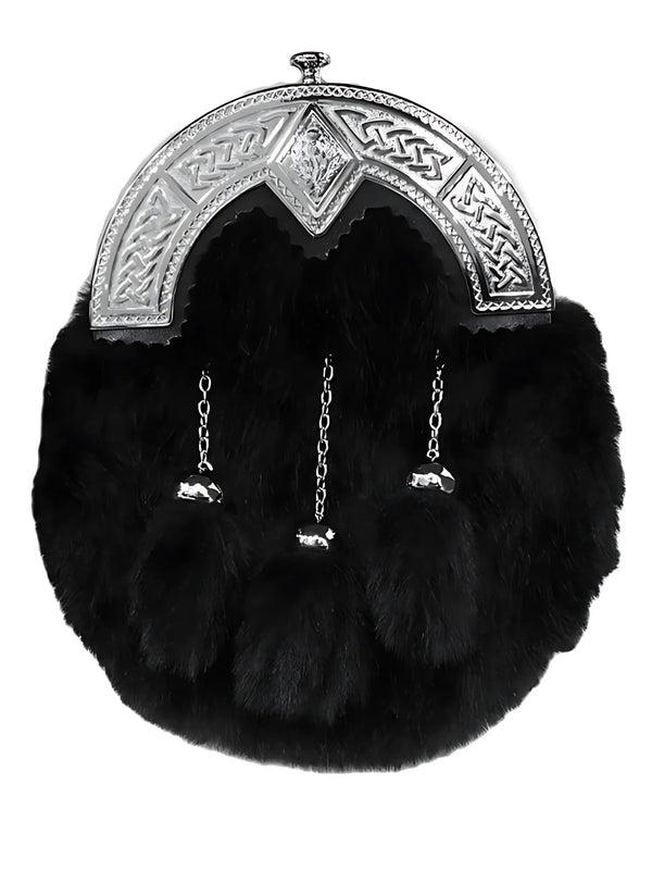 Black Fox Fur Dress Sporran